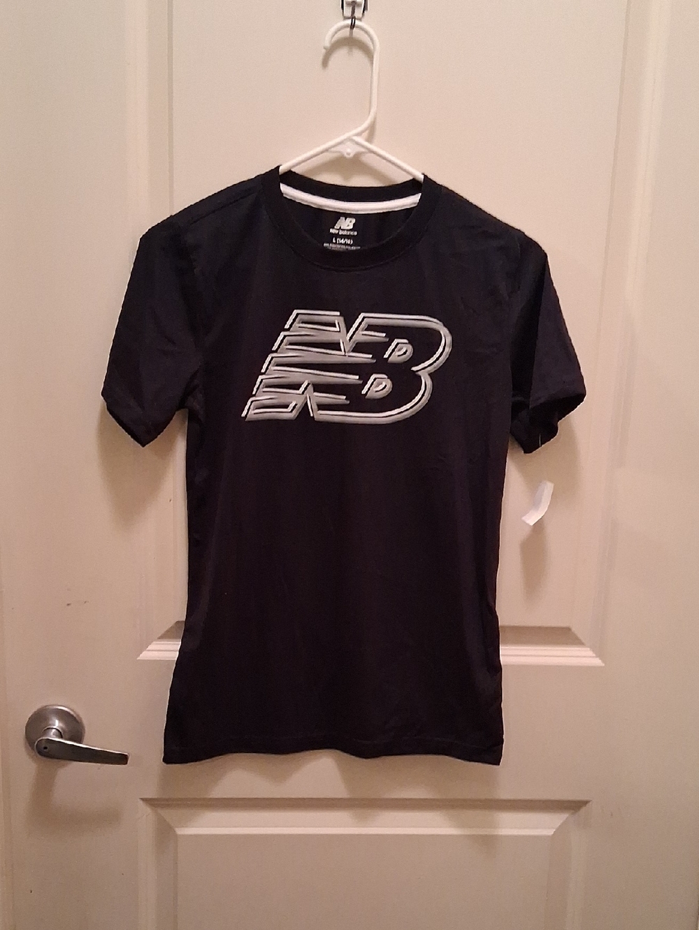 New Balance Black Short Sleeve Tee with Silver Logo